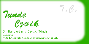 tunde czvik business card